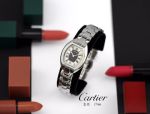 Cartier Tonneau Imported Quartz Movement 27mm Lady White Gold Band Watch